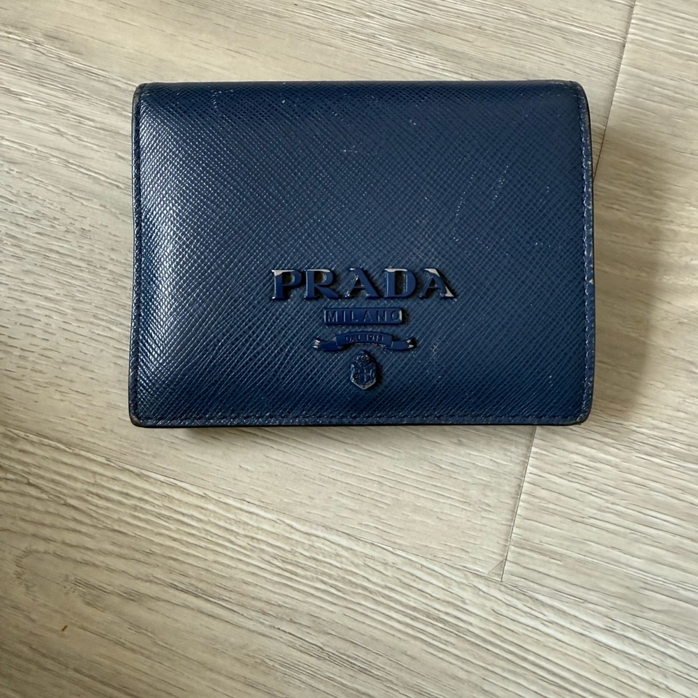 Prada Midnight Blue Leather Wallet